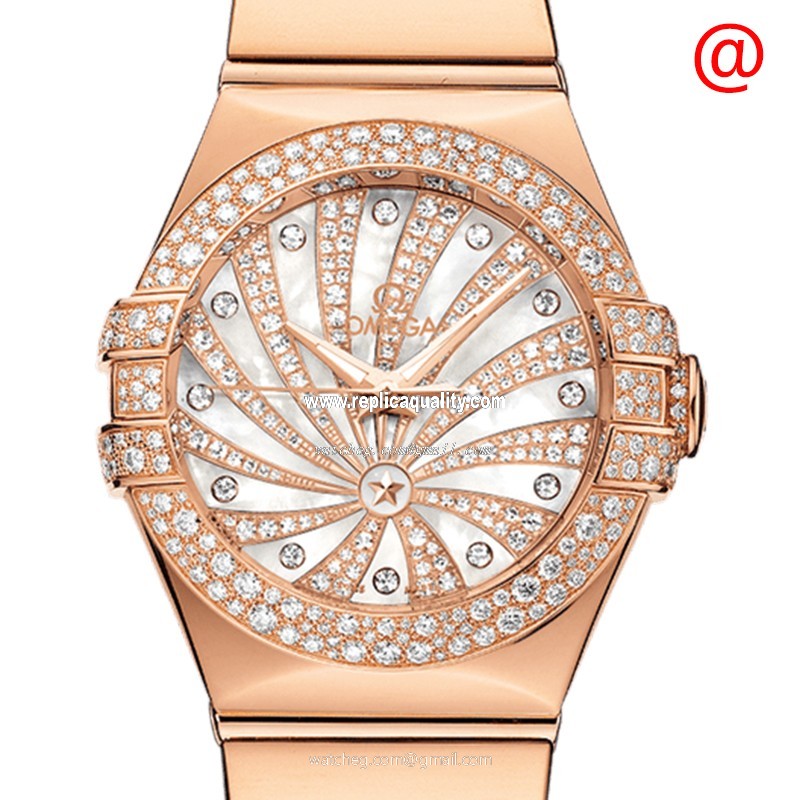 Omega CONSTELLATION 123.55.31.20.55.010 Automatic 18kt Rose Gold & Diamonds White