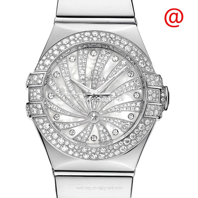 Omega CONSTELLATION 123.55.31.20.55.011 Automatic 18kt White Gold & Diamond White