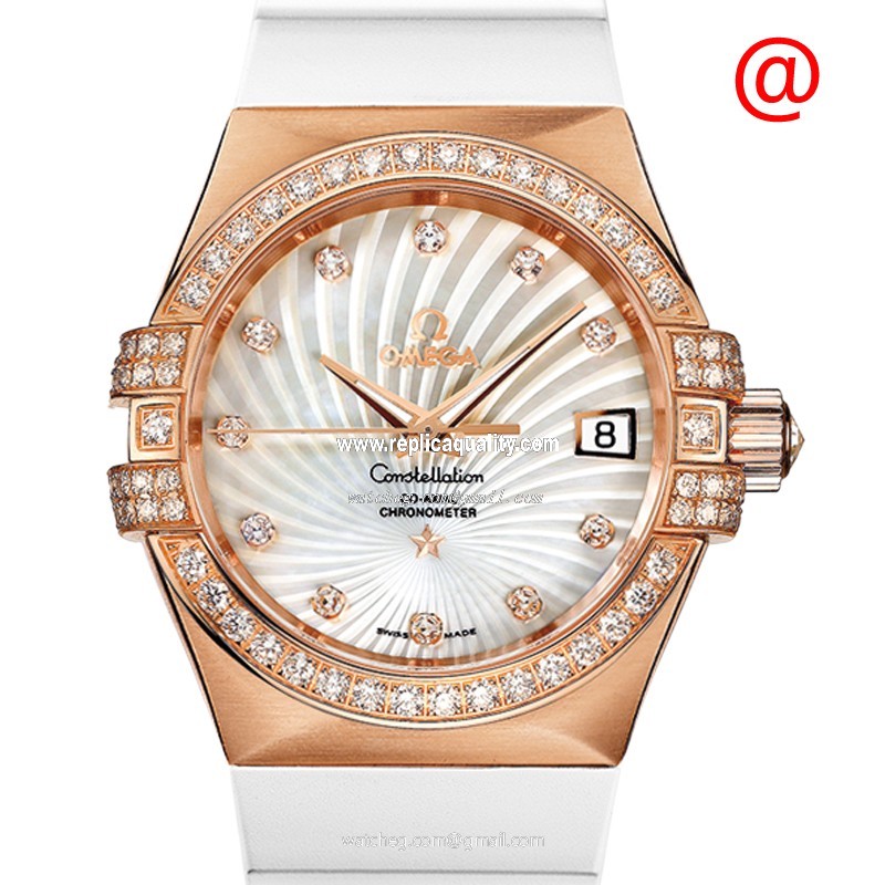Omega CONSTELLATION 123.57.35.20.55.001 Automatic 18kt Rose Gold & Diamonds White