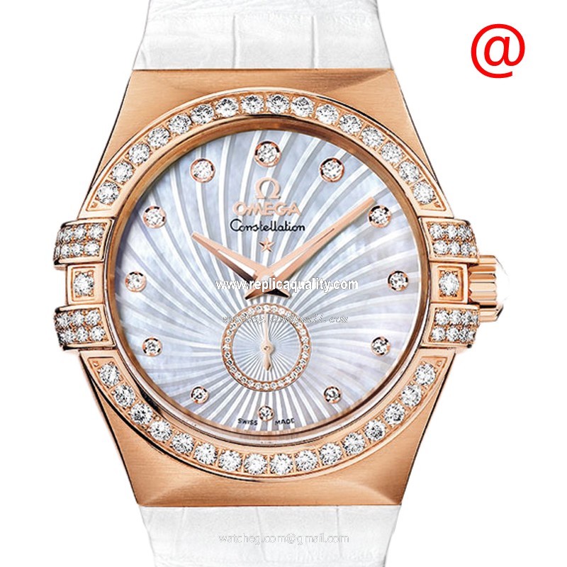 Omega CONSTELLATION 123.58.35.20.55.001 Automatic 18kt Rose Gold & Diamonds White