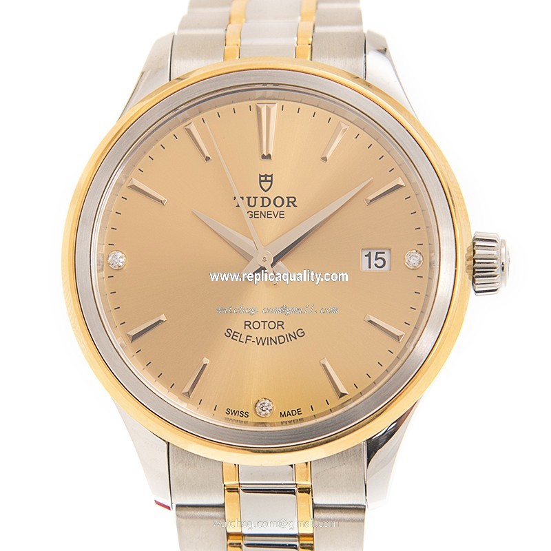 Tudor STYLE 12503-65053-369DI-CH Manual Wind PVD Gold Gold