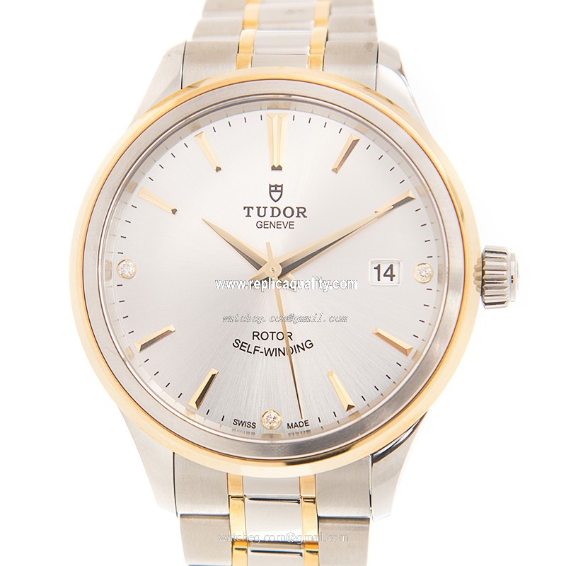 Tudor STYLE 12503-65053-369DI-SV Automatic 18kt Gold & Steel Silver