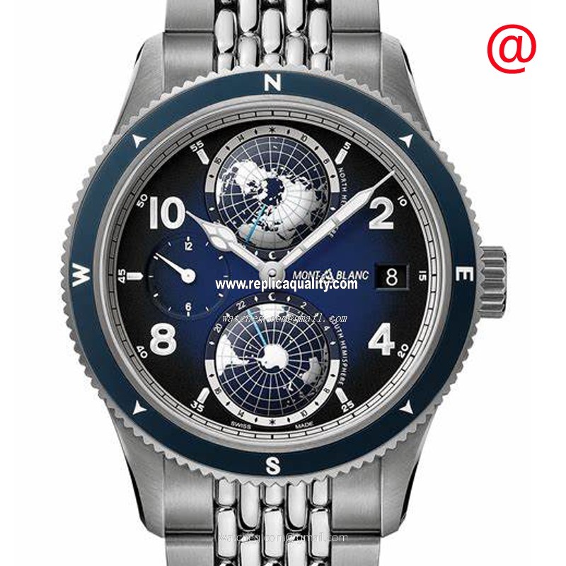Mont Blanc 1858 125567 Automatic Titanium Blue
