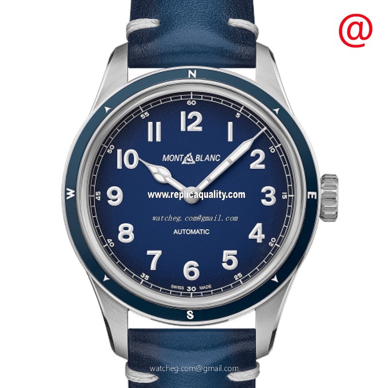 Mont Blanc 1858 126758 Automatic Stainless Steel Blue
