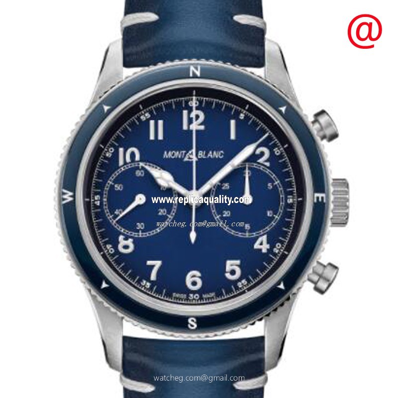 Mont Blanc 1858 126912 Automatic Stainless Steel Blue