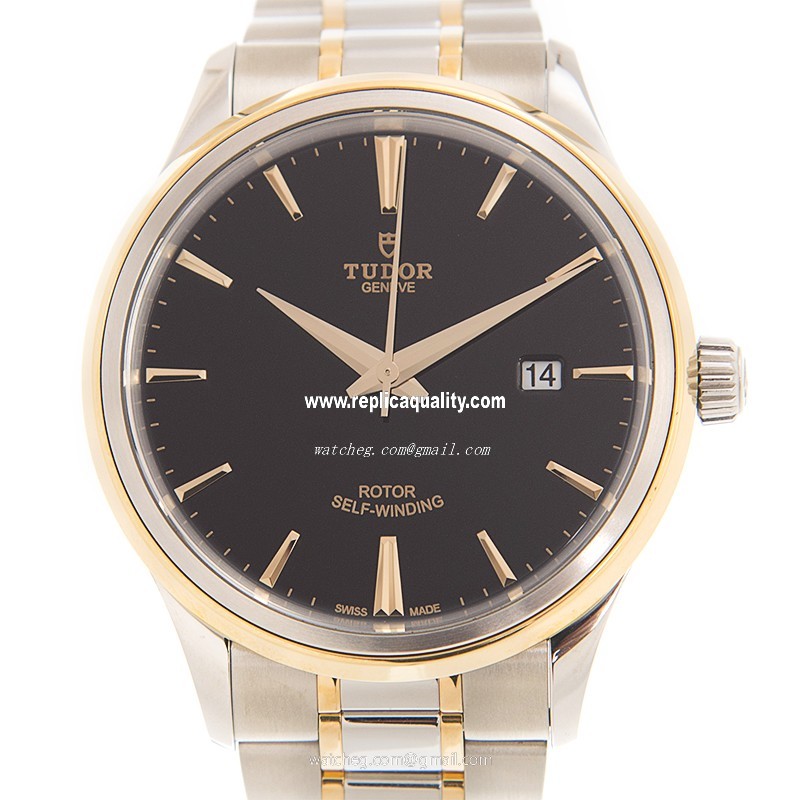 Tudor STYLE 12703-65073-BK Automatic 18kt Gold & Steel Black