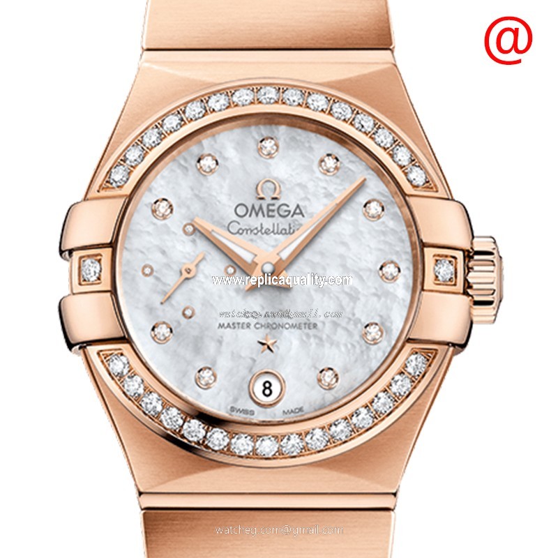 Omega CONSTELLATION 127.55.27.20.55.001 Automatic 18kt Rose Gold & Diamonds White