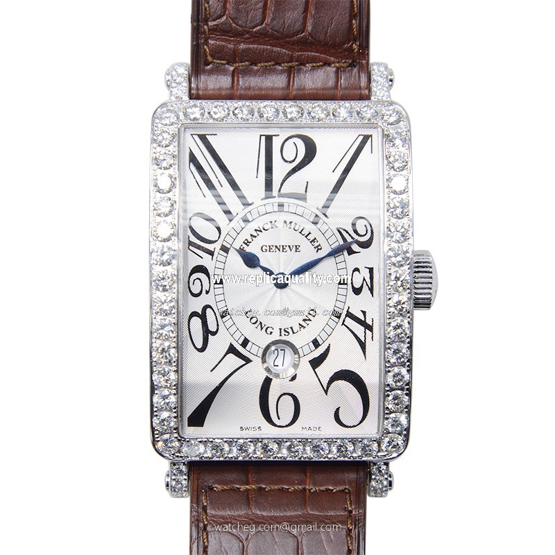 Franck Muller LONG ISLAND 1300 SC DT DP (OG) Automatic 18kt White Gold & Diamond Silver