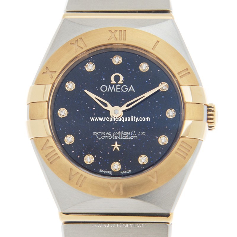 Omega CONSTELLATION 131.20.25.60.53.001 Quartz 18kt Gold & Steel Blue