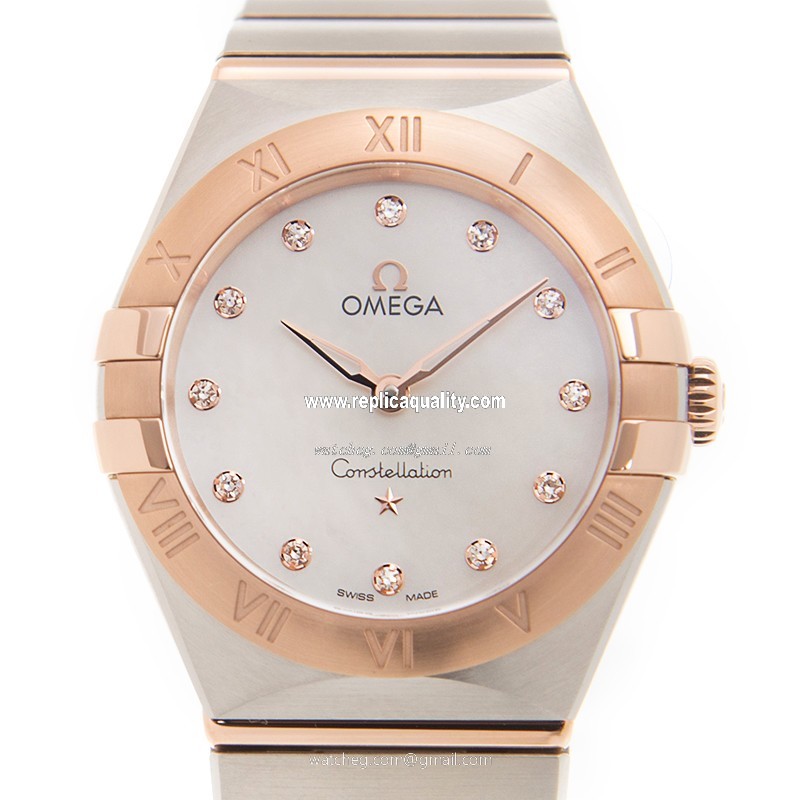 Omega CONSTELLATION 131.20.28.60.55.001 Quartz 18kt Rose Magic & Diamond White
