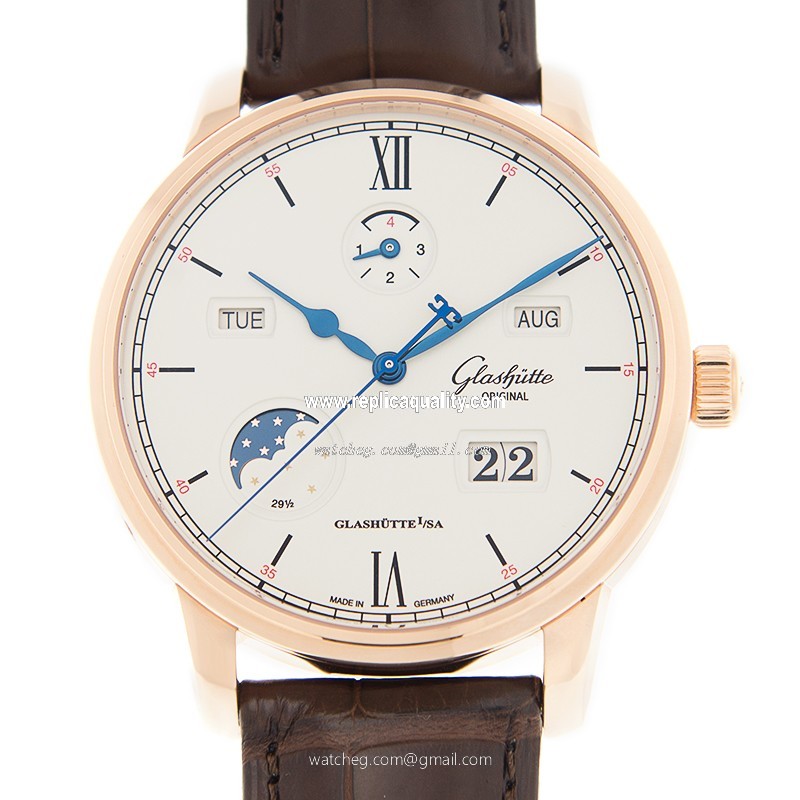 Glashutte SENATOR MANUAL WINDING SKELETONIZED 1-36-02-02-05-30 Automatic 18kt Rose Gold White