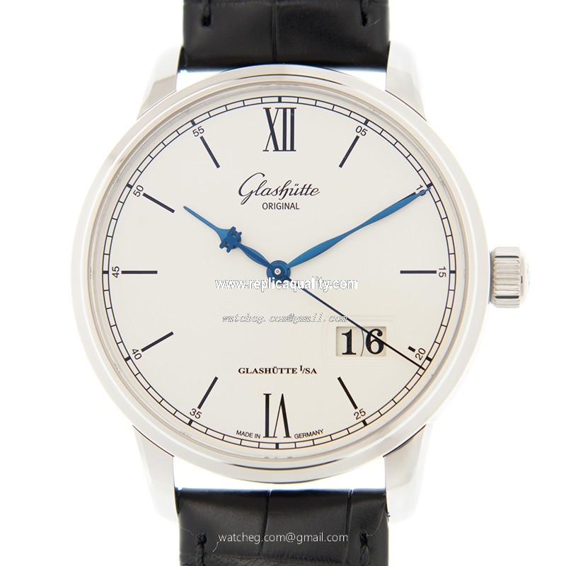 Glashutte SENATOR PANORAMA DATE 1-36-03-01-02-30 Automatic Stainless Steel White