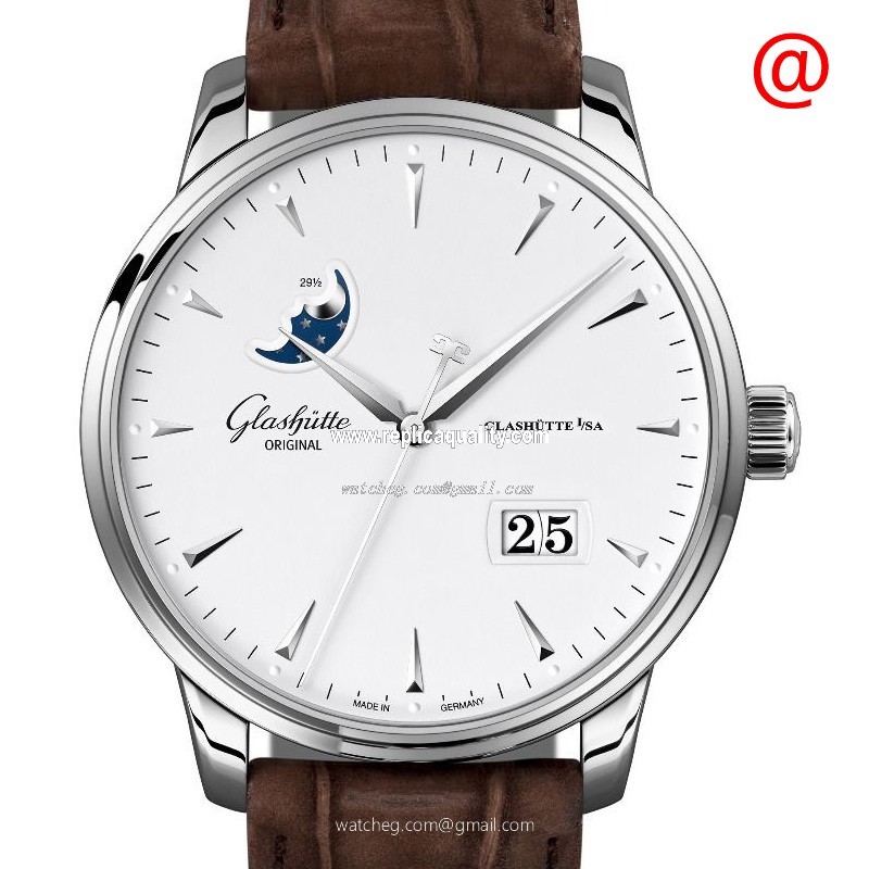 Glashutte SENATOR MANUAL WINDING SKELETONIZED 1-36-04-05-02-31 Automatic Stainless Steel White