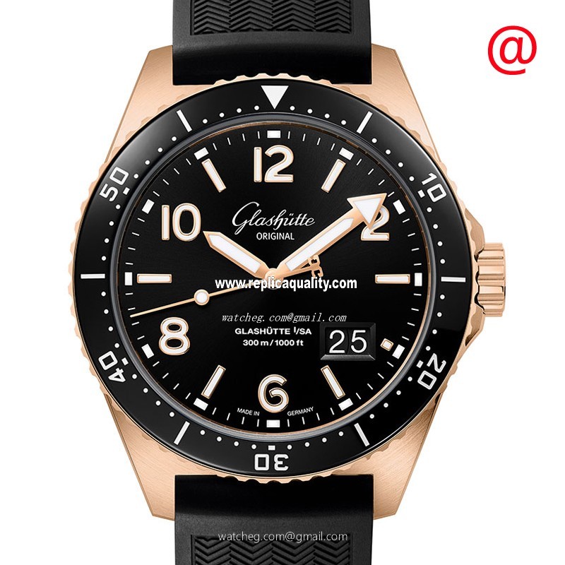 Glashutte SPEZIALIST 1-36-13-03-90-33 Automatic 18kt Rose Gold Black