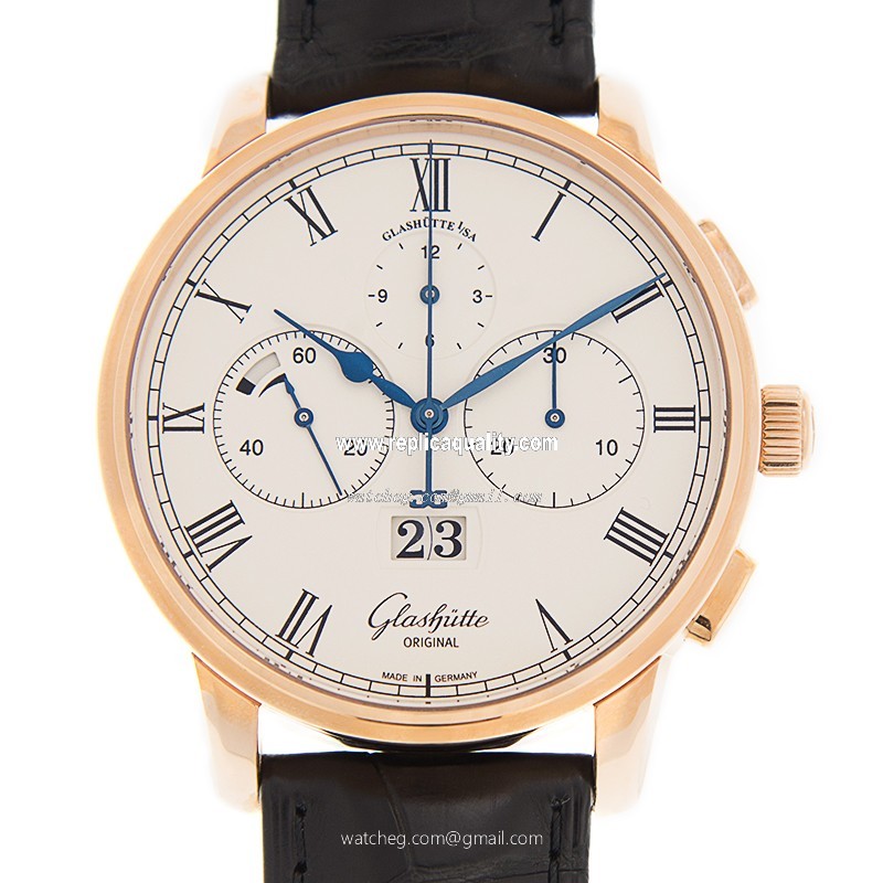 Glashutte SENATOR MANUAL WINDING SKELETONIZED 1-37-01-01-05-30 Automatic 18kt Rose Gold White