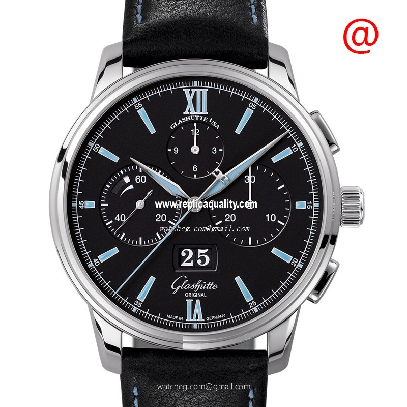 Glashutte SENATOR MANUAL WINDING SKELETONIZED 1-37-01-03-02-35 Automatic Stainless Steel Black