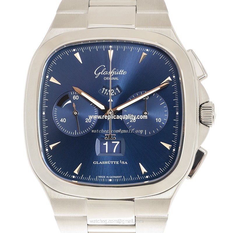 Glashutte RETRO COLLECTION 1-37-02-03-02-70 Automatic Stainless Steel Blue 