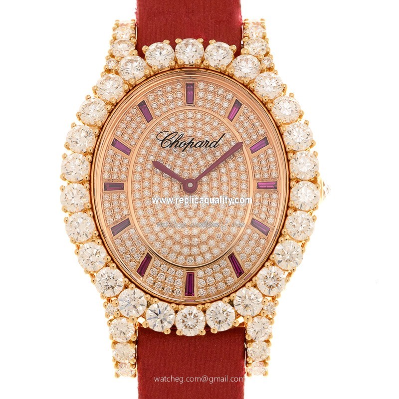 Chopard HAPPY SPORT 139383-5001 Quartz 18kt Rose Gold & Diamonds Gold