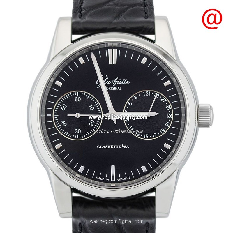 Glashutte SENATOR MANUAL WINDING SKELETONIZED 1-39-58-01-02-04 Automatic Stainless Steel Black