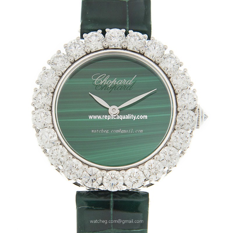 Chopard L HEURE DU DIAMANT 13A378-1001 Automatic 18kt White Gold & Diamond Green