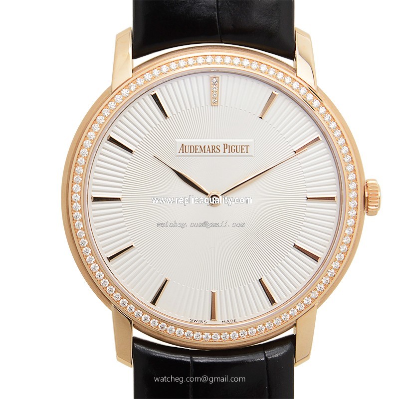 Audemars Piguet CLASSIC 15182OR.ZZ.A102CR.01 Automatic 18kt Rose Gold & Diamonds Silver