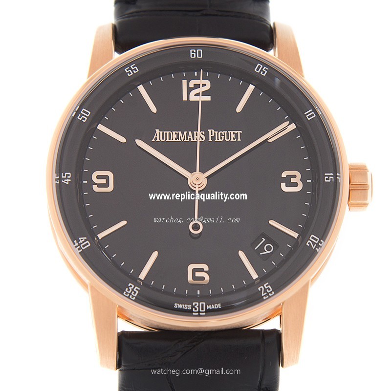Audemars Piguet ROYAL OAK 15210OR.OO.A002CR.01 Automatic 18kt Rose Gold Black