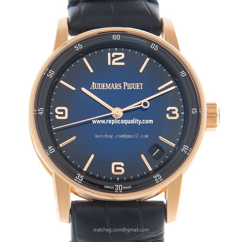 Audemars Piguet CODE 11.59 15210OR.OO.A028CR.01 Automatic 18kt Rose Gold Dark Blue 