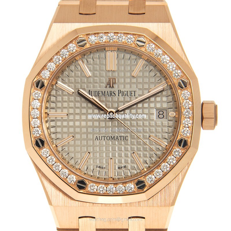 Audemars Piguet ROYAL OAK 15451OR.ZZ.1256OR.02 Automatic 18kt Rose Gold & Diamonds Gray
