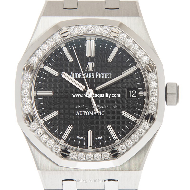 Audemars Piguet ROYAL OAK 15451ST.ZZ.1256ST.01 Automatic Stainless Steel & Diamonds Black