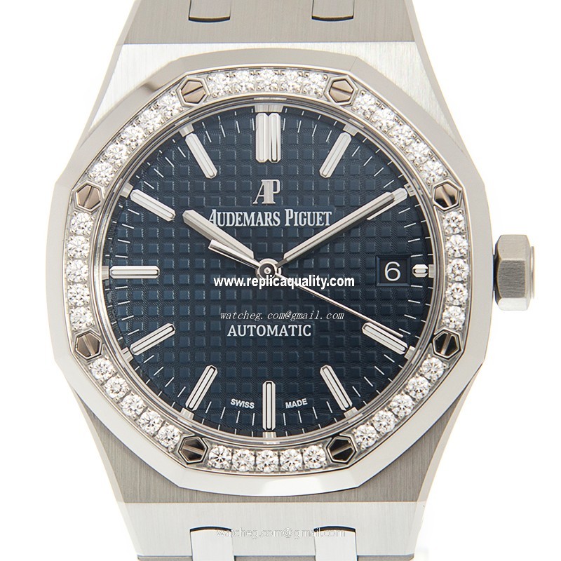 Audemars Piguet ROYAL OAK 15451ST.ZZ.1256ST.03 Automatic Stainless Steel & Diamonds Blue 