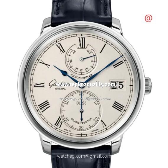 Glashutte SENATOR TOURBILLON 1-58-03-01-04-30 Automatic 18kt White Gold Silver