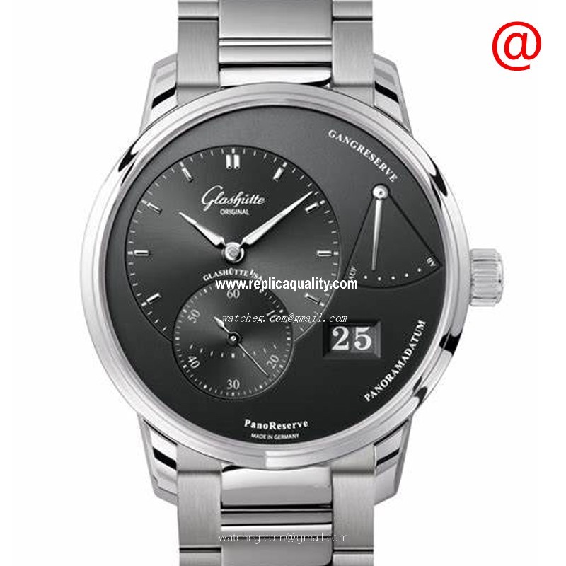 Glashutte PANO 1-65-01-23-12-24 Manual Wind Stainless Steel Gray