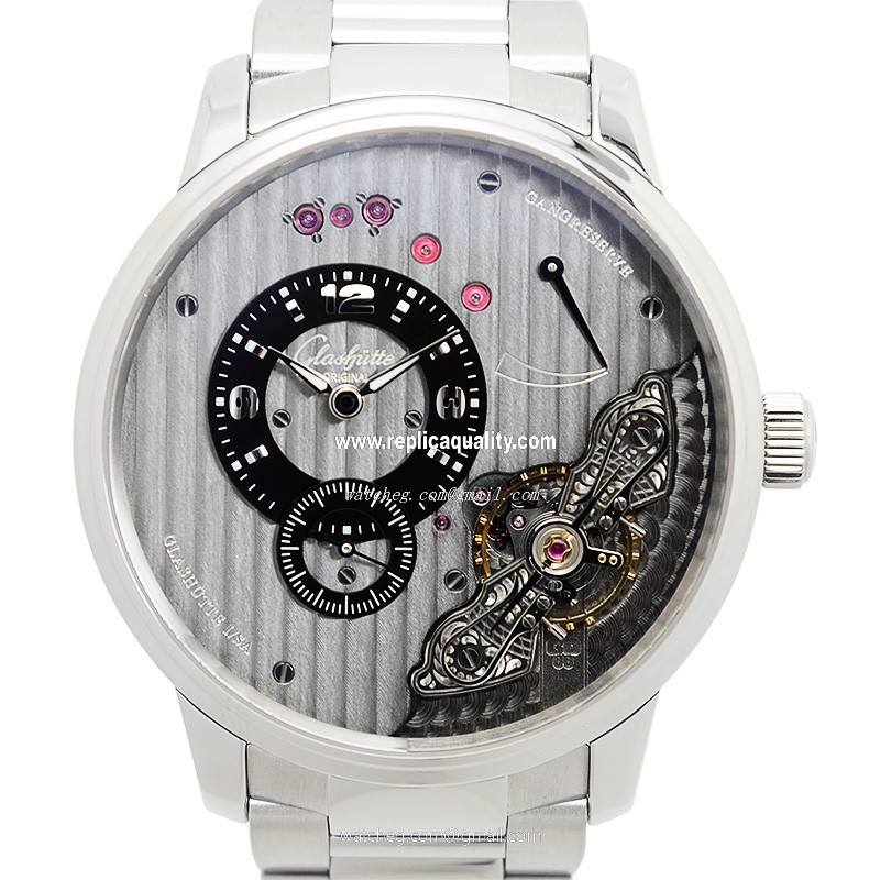 Glashutte PANO 1-66-06-04-22-14 Manual Wind Stainless Steel Gray