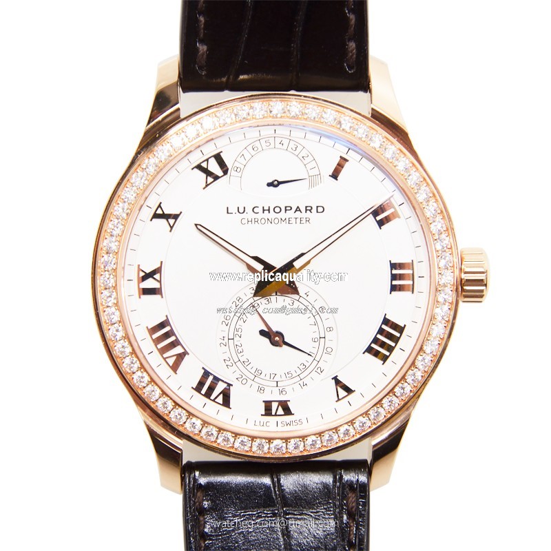 Chopard L.U.C 171926-5001 Manual Wind 18kt Rose Gold & Diamonds Silver