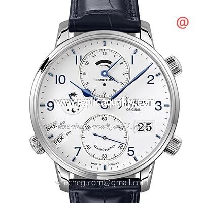 Glashutte SENATOR COSMOPOLITE 1-89-02-03-02-30 Manual Wind Stainless Steel Silvery & White