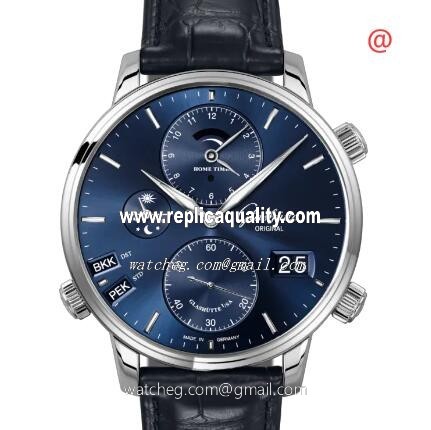 Glashutte SENATOR COSMOPOLITE 1-89-02-05-02-30 Manual Wind Stainless Steel Blue