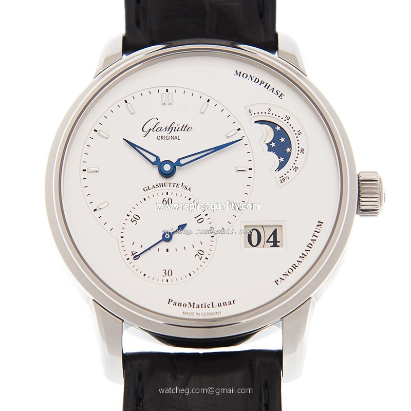 Glashutte PRIMA LUNA 1-90-02-42-32-50 Automatic Stainless Steel White