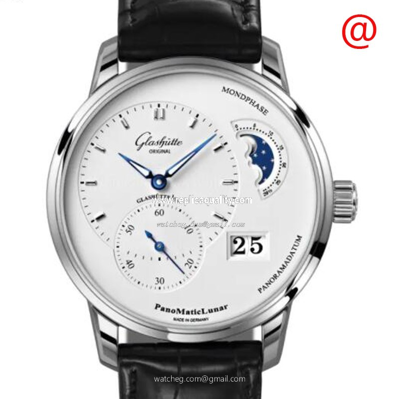 Glashutte PANO 1-90-02-42-32-61 Automatic Stainless Steel White