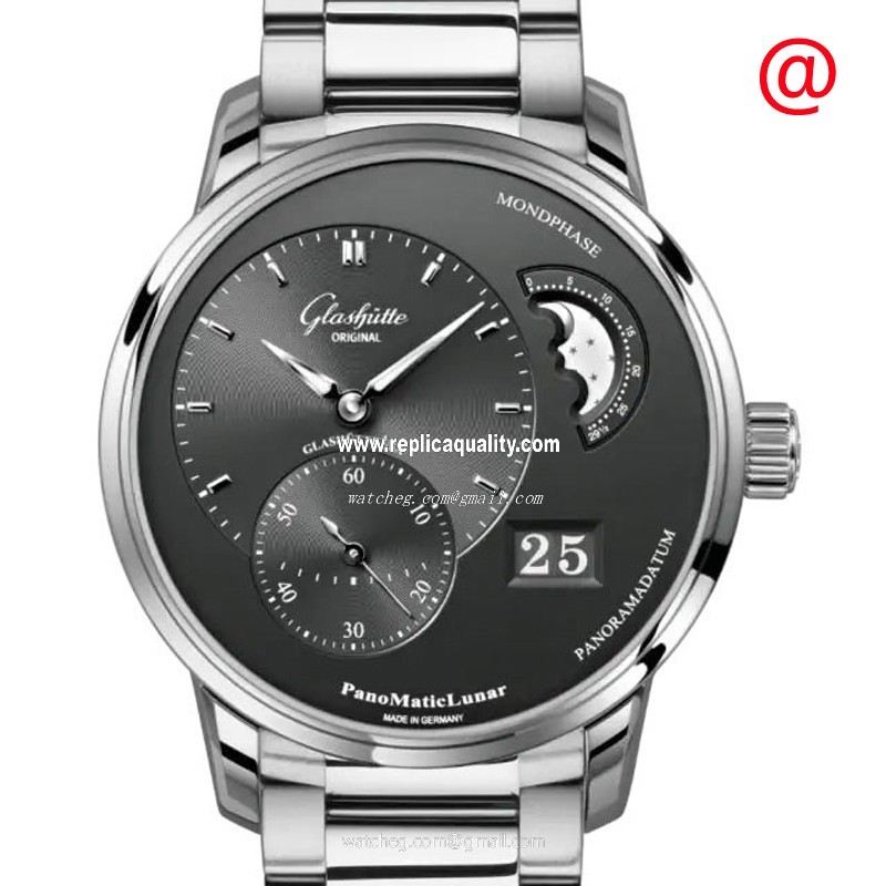 Glashutte PANO 1-90-02-43-32-71 Automatic Stainless Steel Dark grey