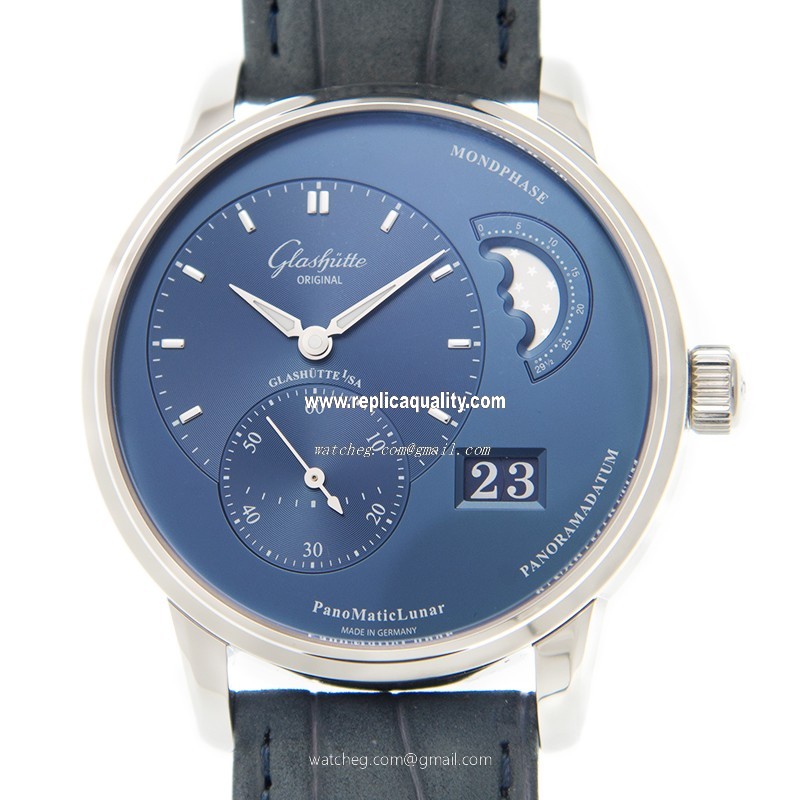 Glashutte PANO 1-90-02-46-32-30 Automatic Stainless Steel Blue