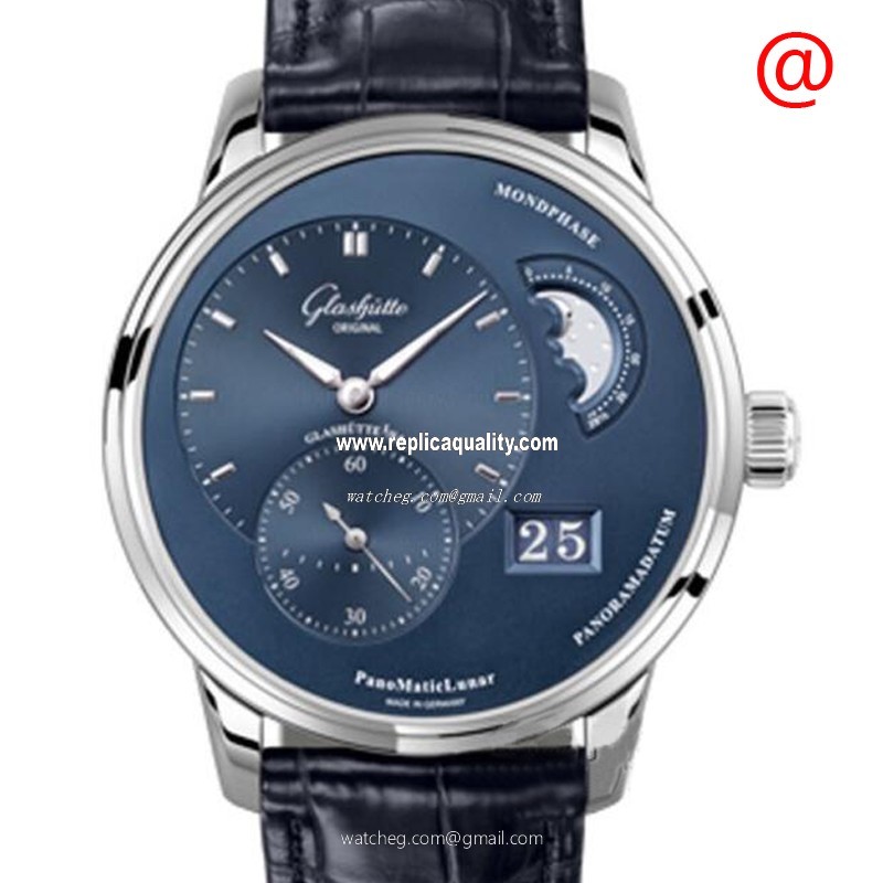 Glashutte PANO 1-90-02-46-32-55 Automatic Stainless Steel Blue 
