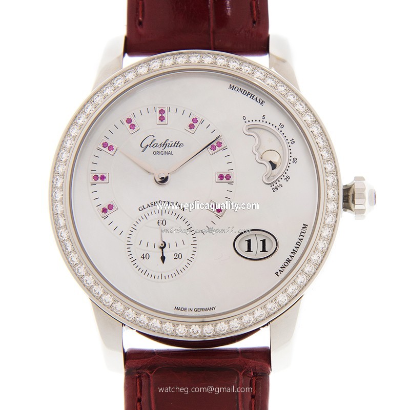 Glashutte PANO 1-90-12-05-30-01 Automatic 18kt White Gold White