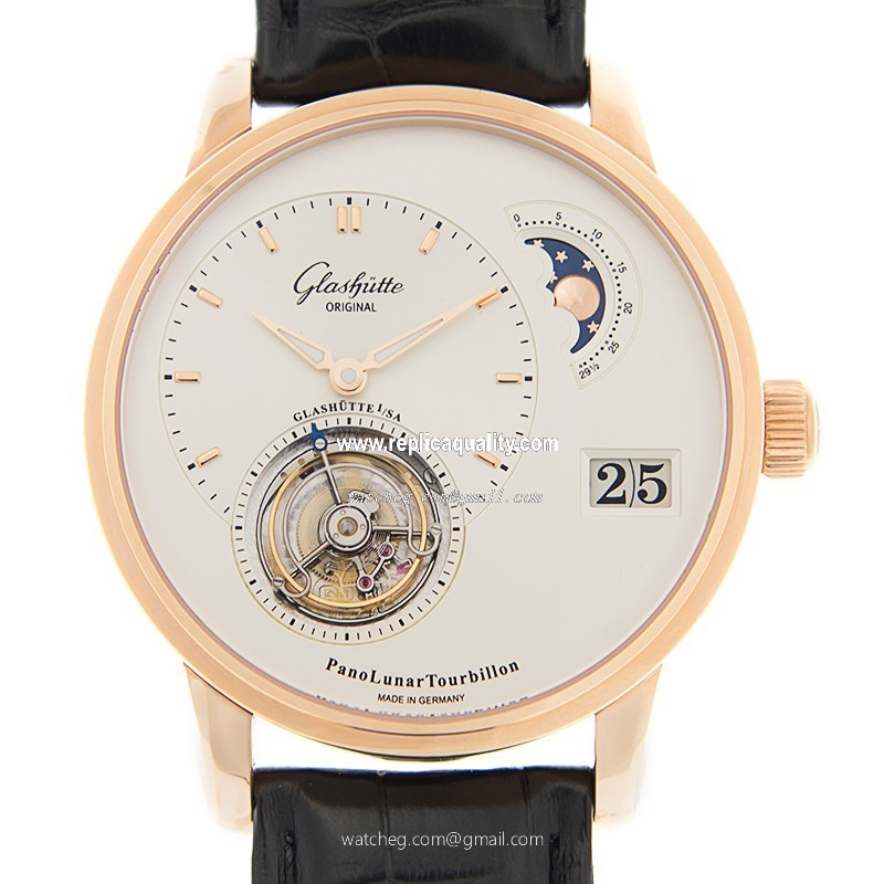 Glashutte PANO 1-93-02-05-05-04 Automatic 18kt Rose Gold White