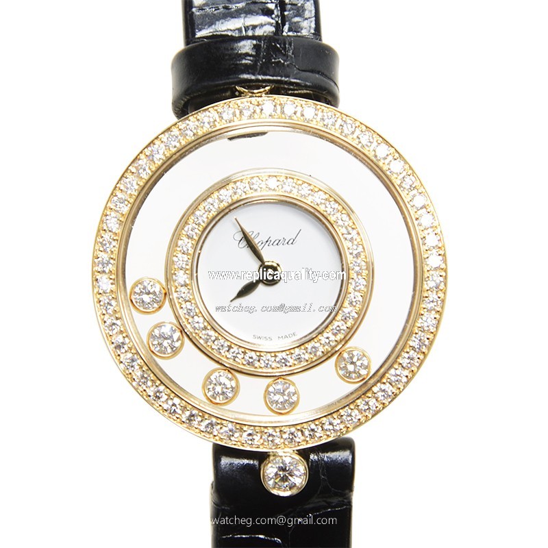 Chopard HAPPY DIAMONDS 203957-0201 Quartz 18kt Gold & Diamond White