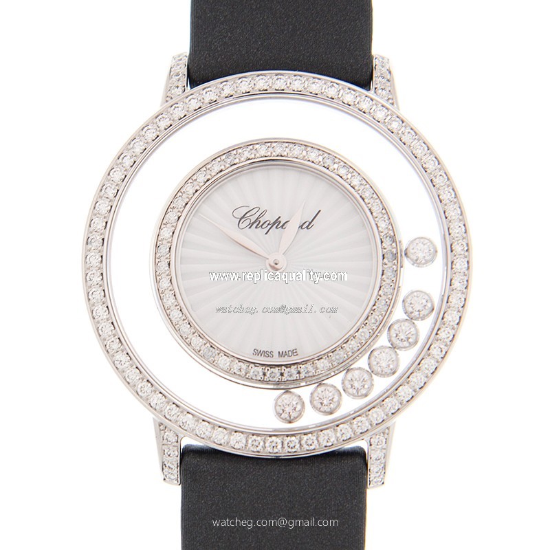 Chopard HAPPY DIAMONDS 209429-1201 Quartz 18kt White Gold & Diamond Silver