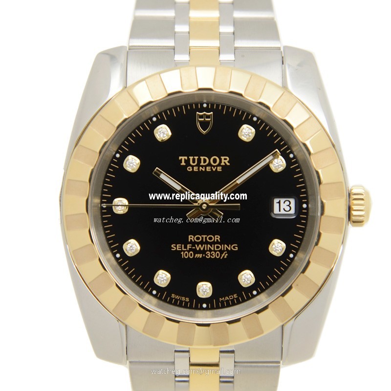 Tudor CLASSIQUE 21013-62583-10DI-BK Automatic 18kt Gold & Steel Black