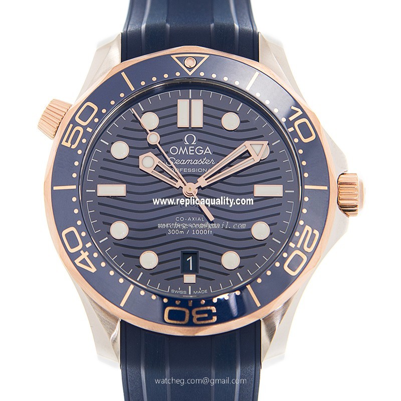 Omega SEAMASTER 210.22.42.20.03.002 Automatic 18kt Rose Gold & Steel Blue