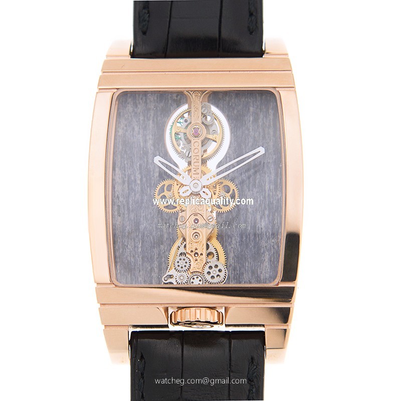 Corum BRIDGE 213.100.55-0001 PG01 Manual Wind 18kt Rose Gold Gray