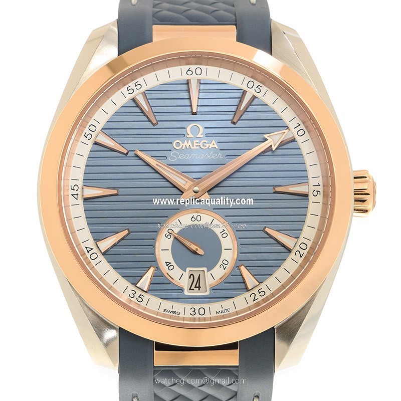 Omega SEAMASTER 220.22.41.21.03.001 Automatic 18kt Rose Gold & Steel Blue