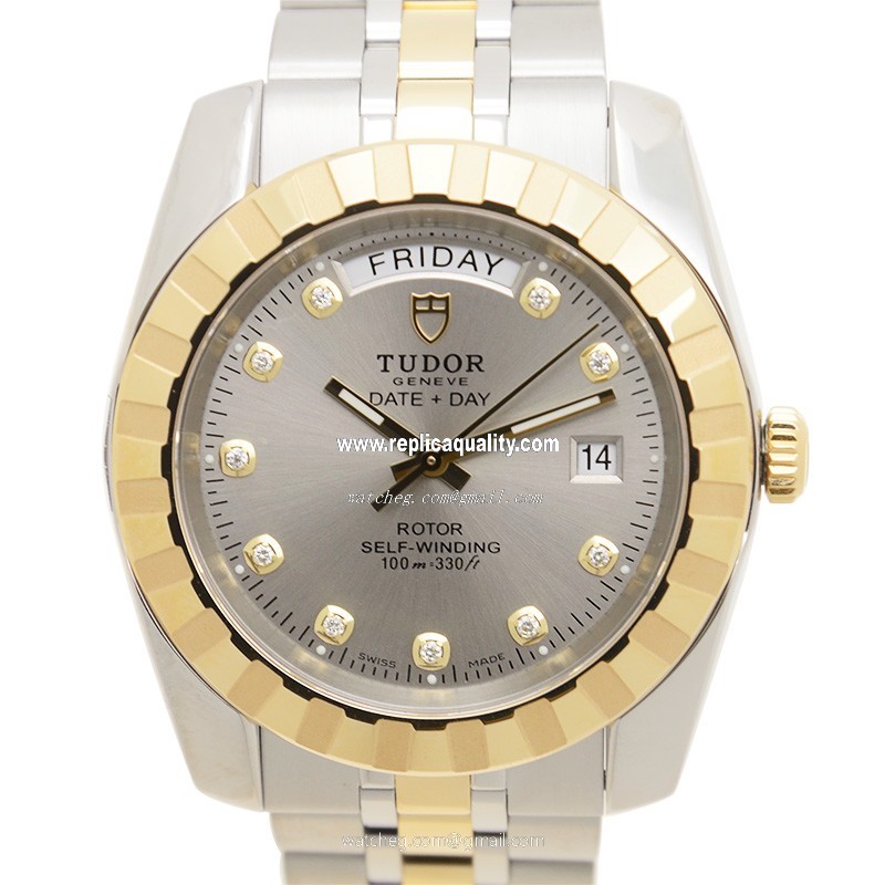 Tudor CLASSIC 23013-62113-10DI GY Automatic 18kt Gold & Steel Gray